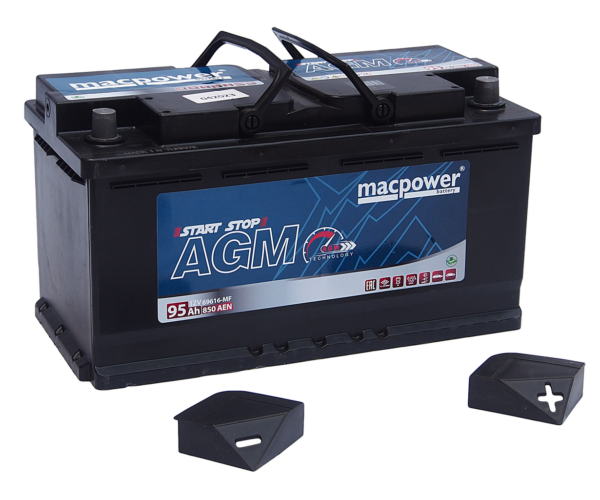 Аккумулятор AGM 95А/ч обратная полярность, 95AGM69616, MACPOWER