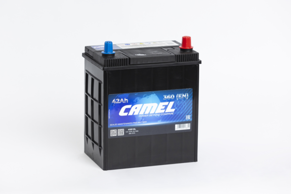 Аккумулятор Asia 42А/ч обратная полярность, 45B19L, CAMEL